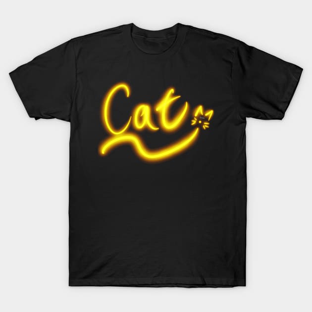 Glow Cat T-Shirt by Wolfgon Designs